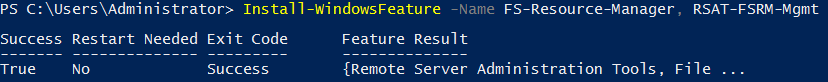 Powershell Install Windows Feature Fsrm1